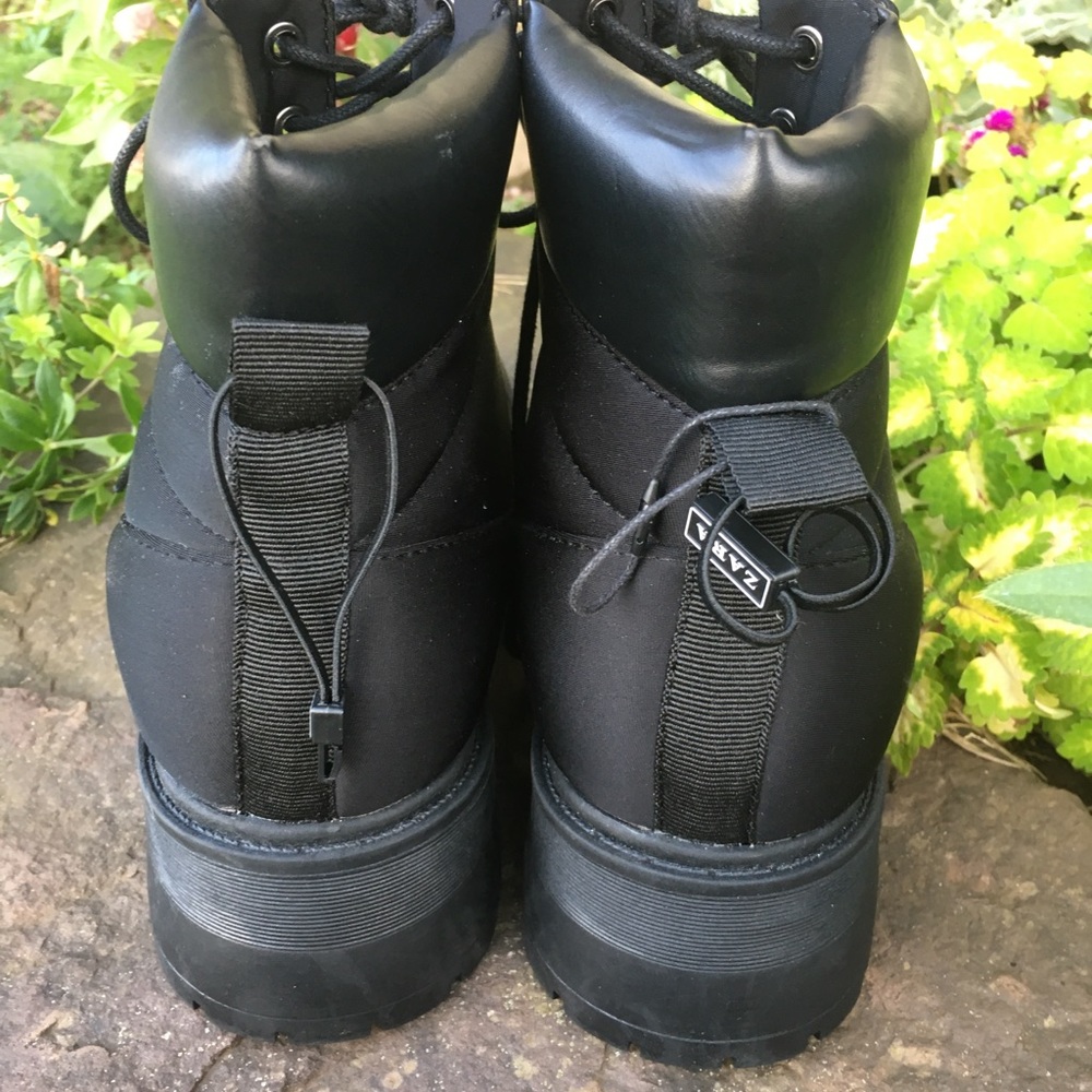 🖤 Zara Black Lace up Combats 🖤😊 - Picture 5 of 8
